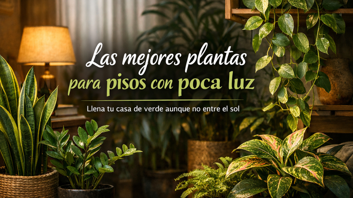 Las mejores plantas para pisos con poca luz: guia infalible para llenar tu casa de verde aunque no entre el sol.