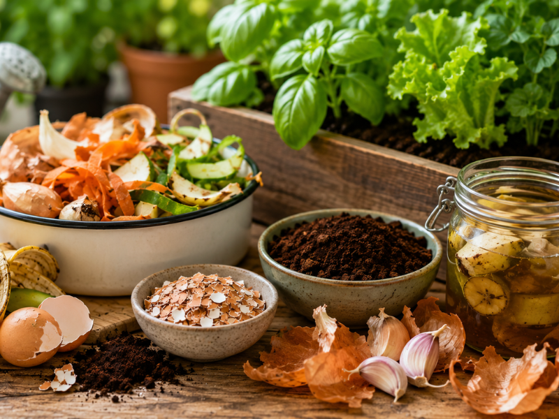 desechos de cocina para tu huerto urbano