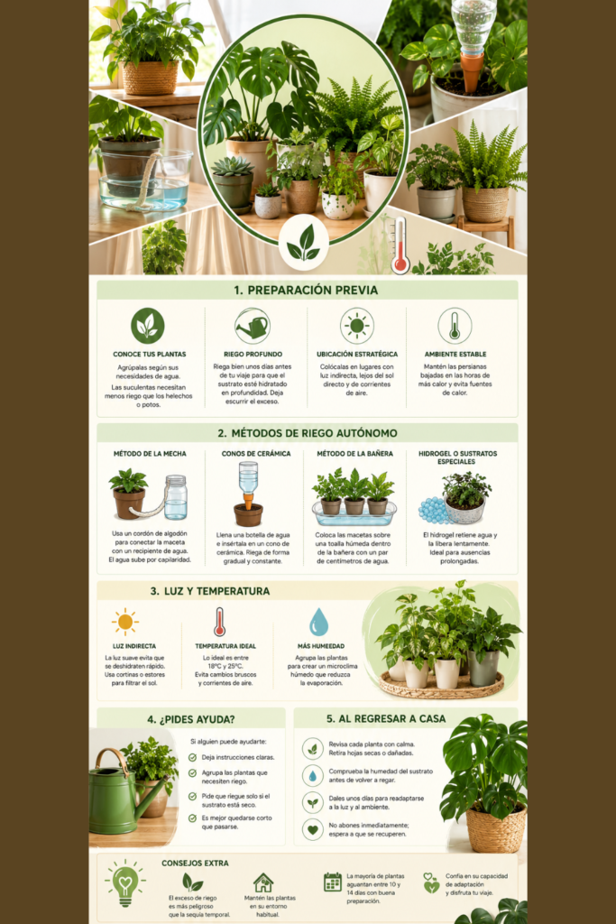 cuidar tus plantas en vacaciones take care of your plants on vacation1) cuidar tus plantas en vacaciones take care of your plants on vacation