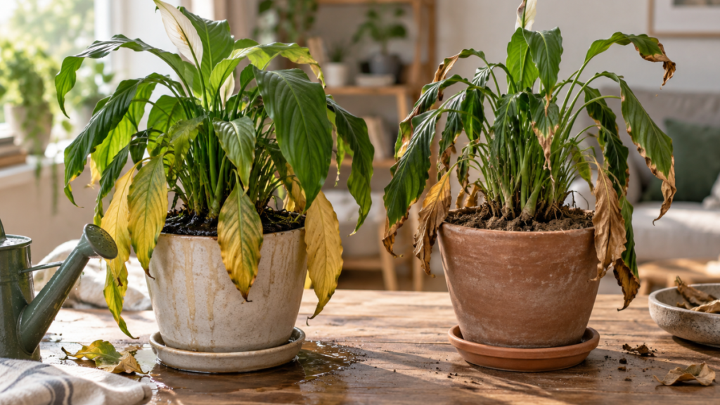 plantas secas en maceta por no regar tus plantas bien
